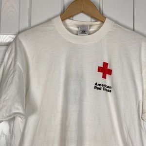 Fruit of the Loom Vintage single stitch USA American Red Cross t-shirt mens XL